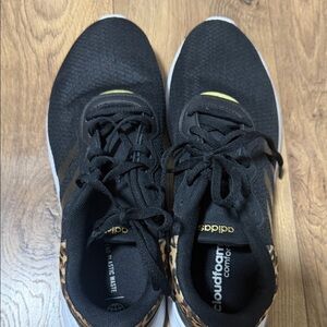 Adidas woman Black and Gold Cloudfoam Sneakers